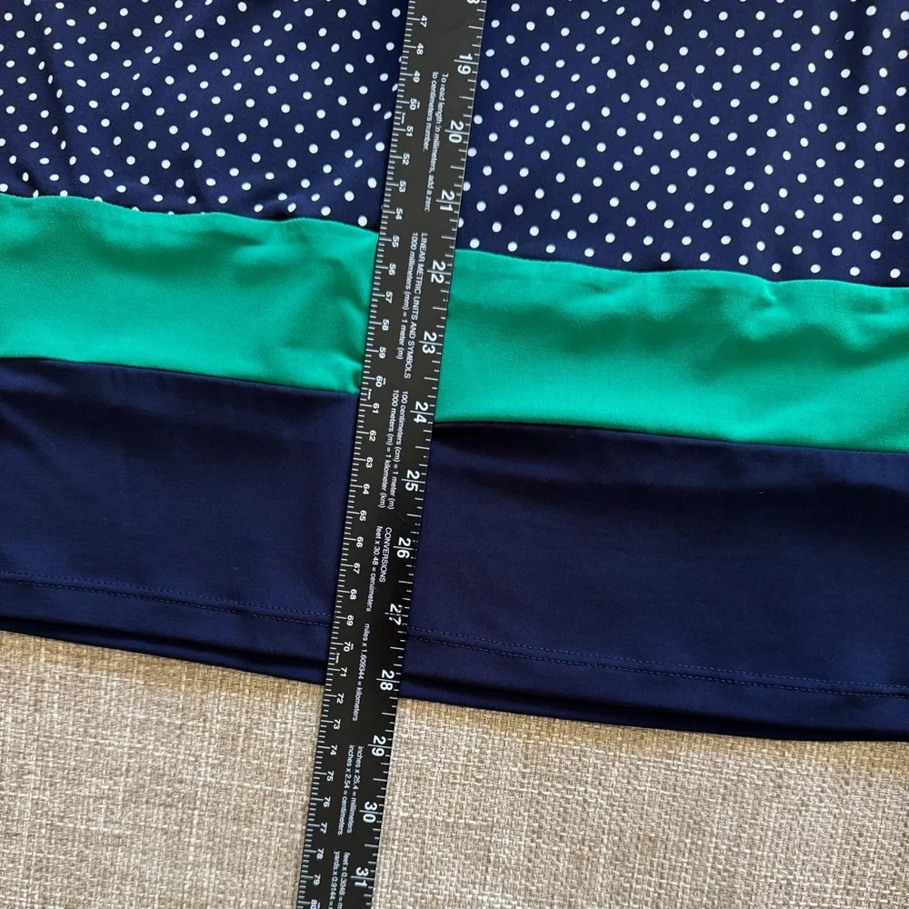 Sweet Storm Sleeveless Blue White Green Dress Juniors Large Excellent Condition - Picture 9 of 9